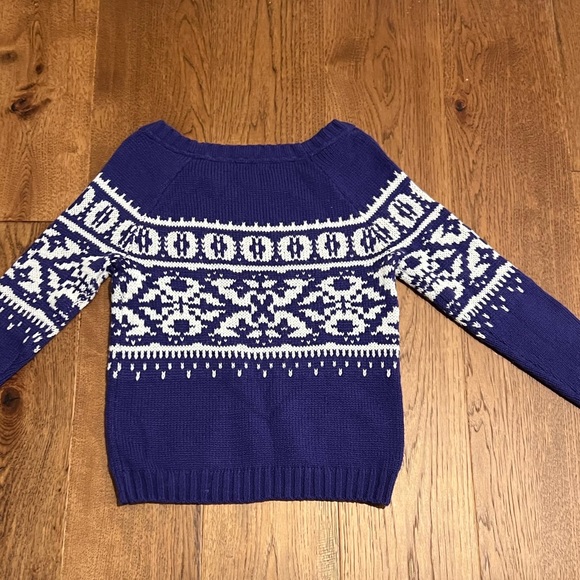 Garage Purple & White Snowflake Cable Knit Sweater - Picture 4 of 6